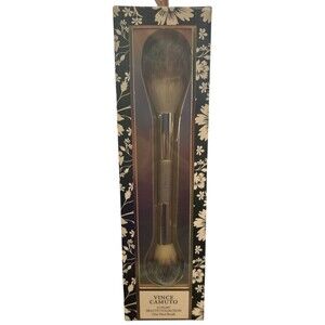 Vince Camuto Luxury Beauty Duo Face Brush | Cream & Powder Makeup Brush New